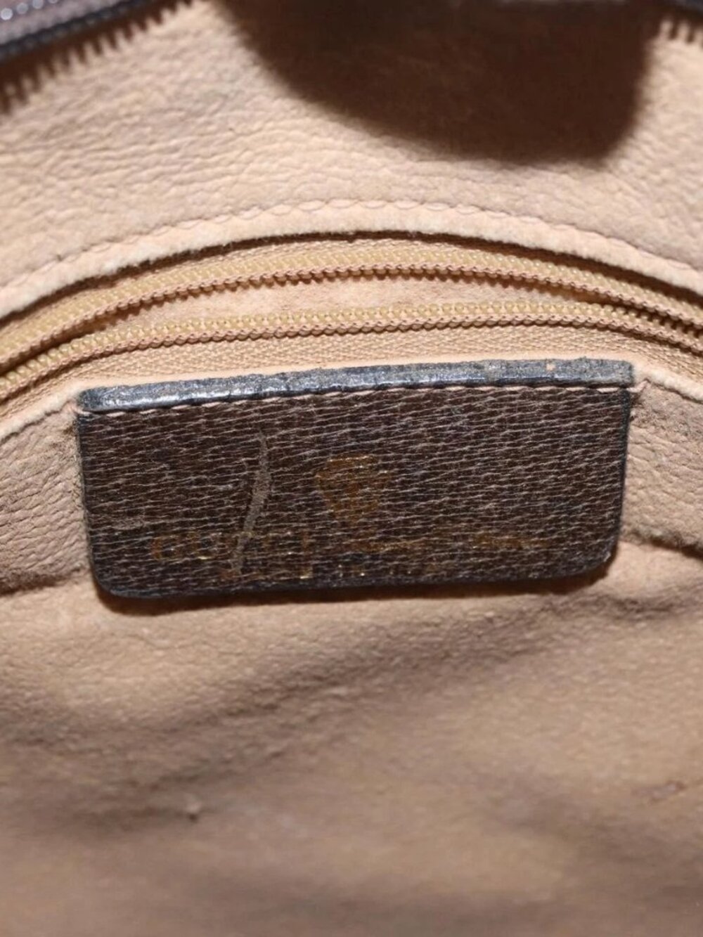 GUCCI GG Supreme Web Sherry Line Tote Bag PVC Beige Gold 010 378 Auth ep12692 - Picture 11 of 16